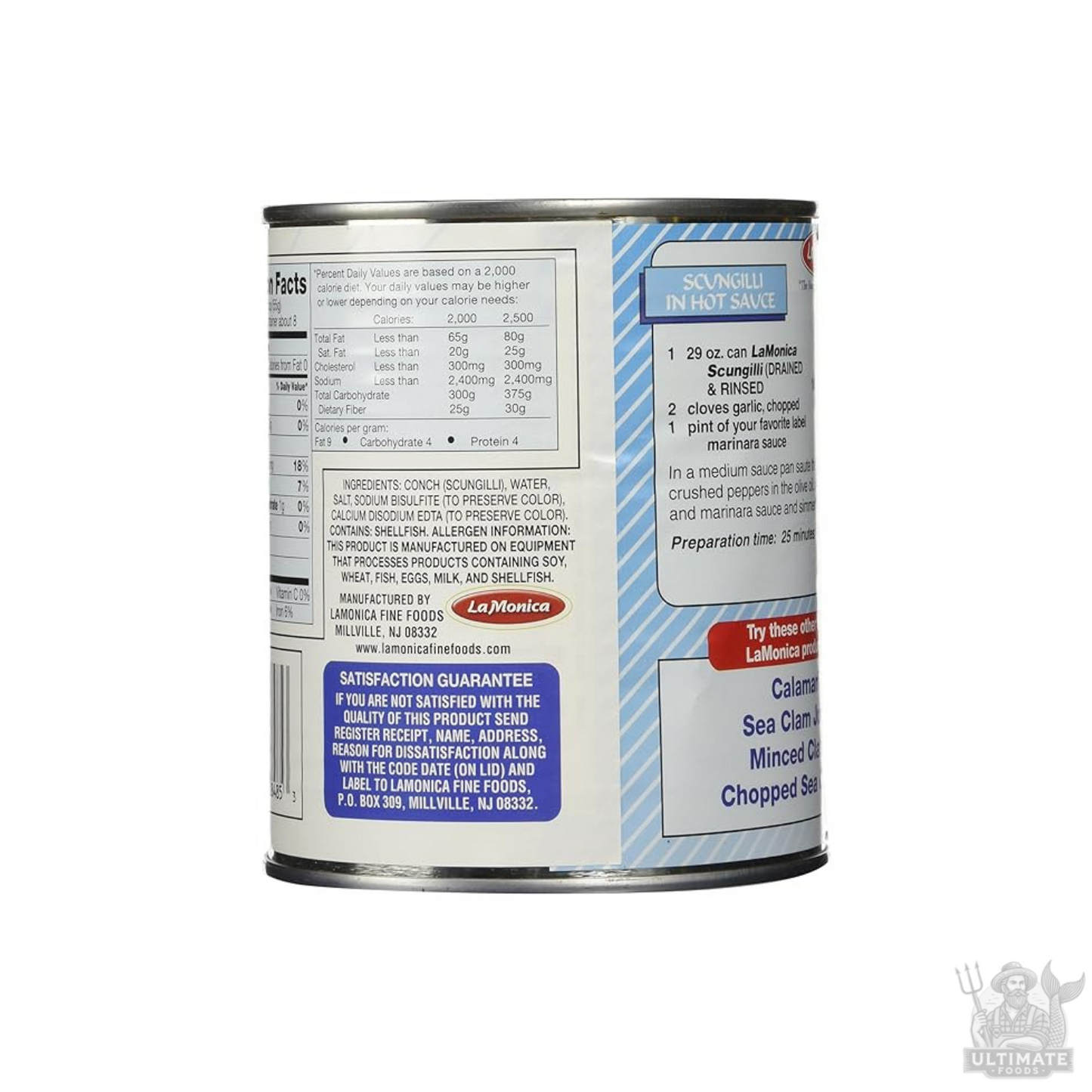 Lamonica Fine Foods Scungilli, Sliced Conch, 29-Ounce