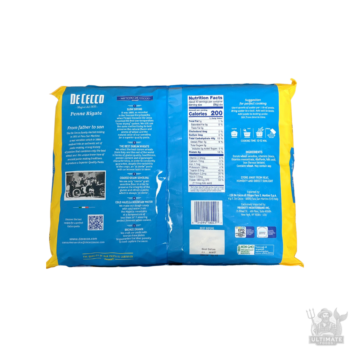 De Cecco Penne Rigate no. 41, 5 Pounds