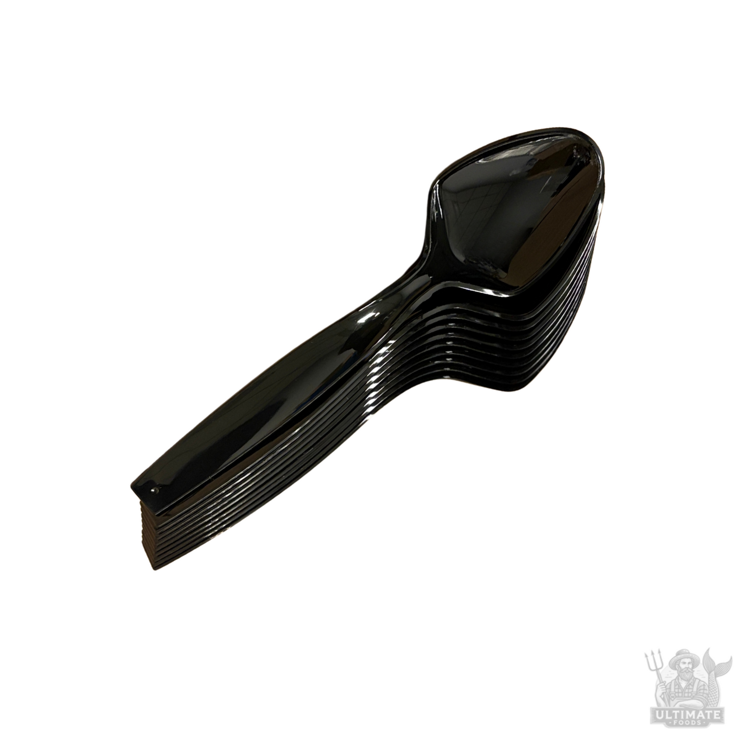 Plastic Serving Spoon Black, 9 inch