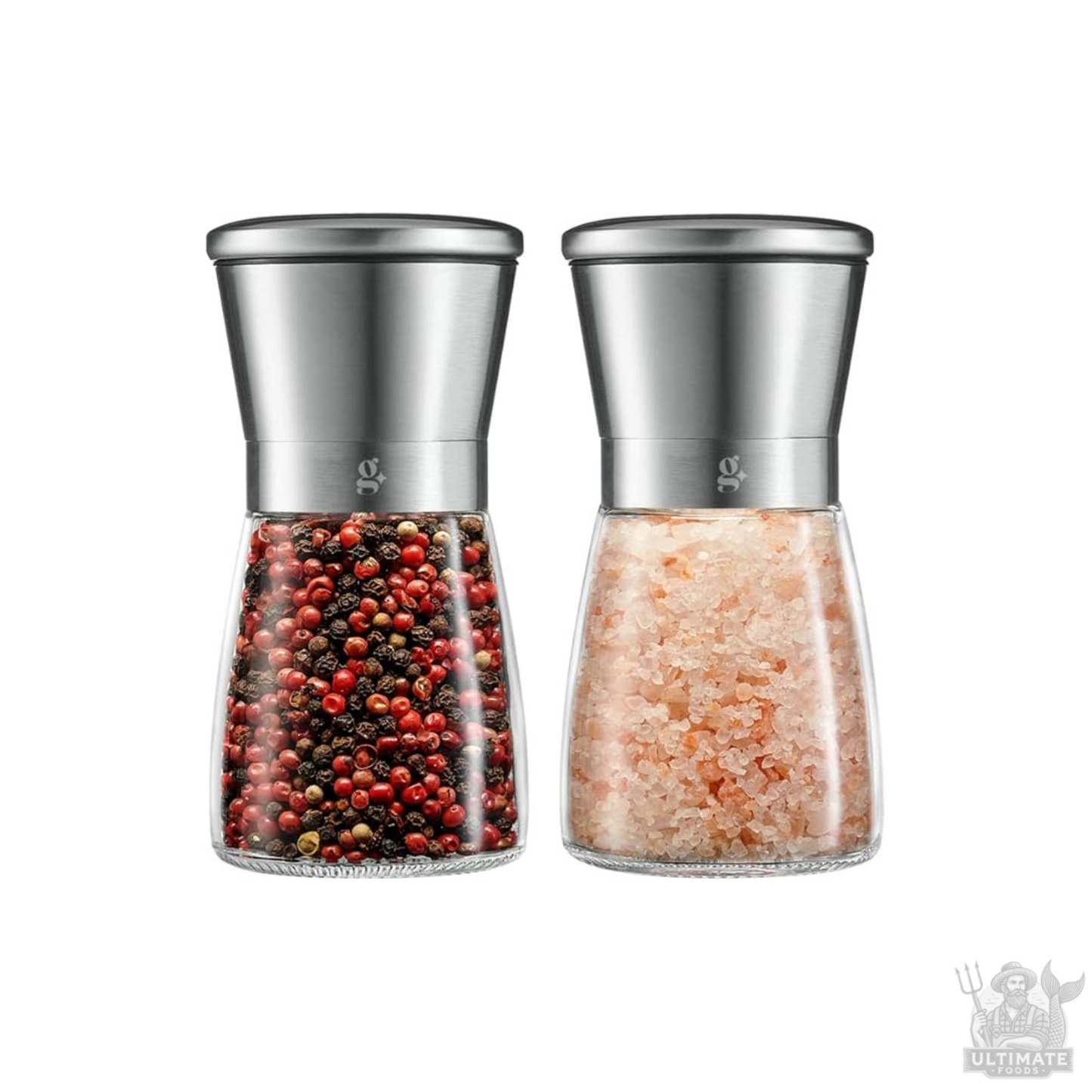 GLING Salt & Pepper Grinder Set - Refillable, Choose Size