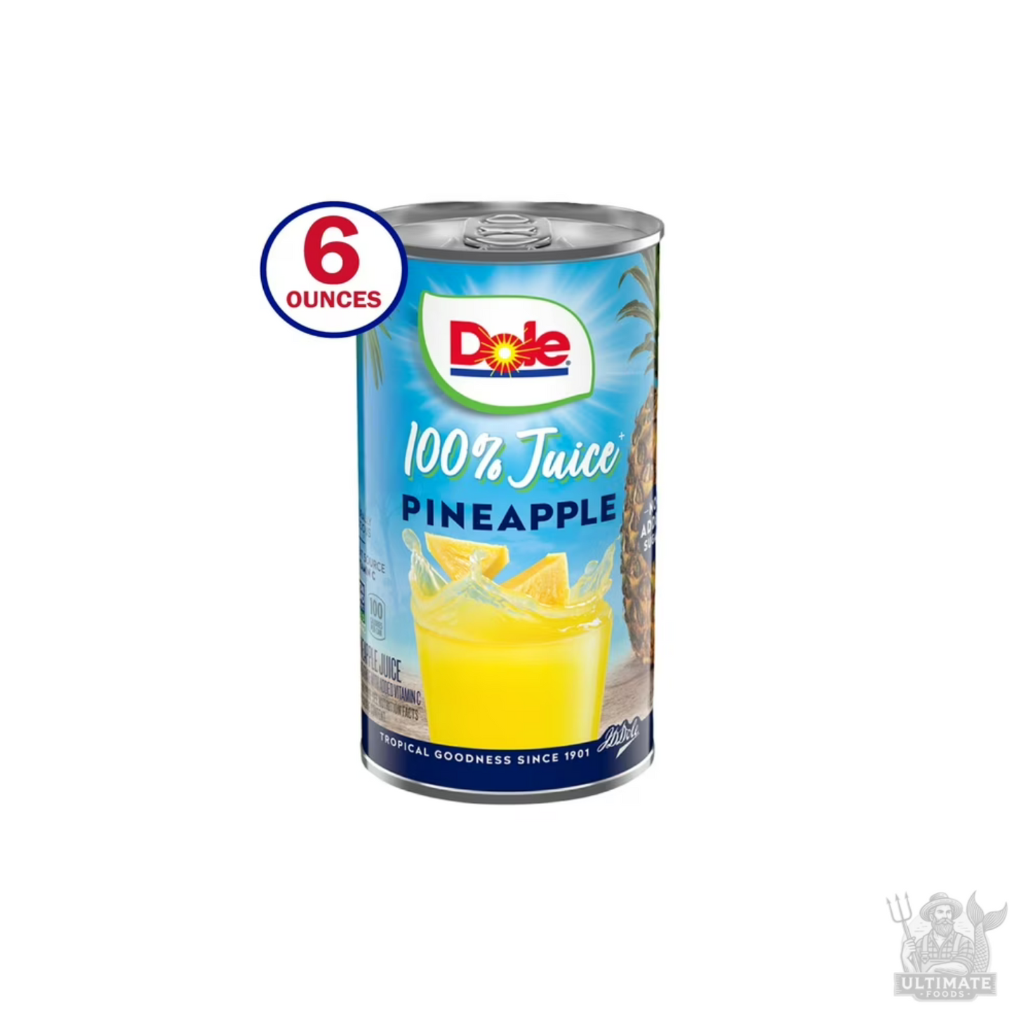 Dole All Natural Pineapple Juice, 6oz (24 Pack)