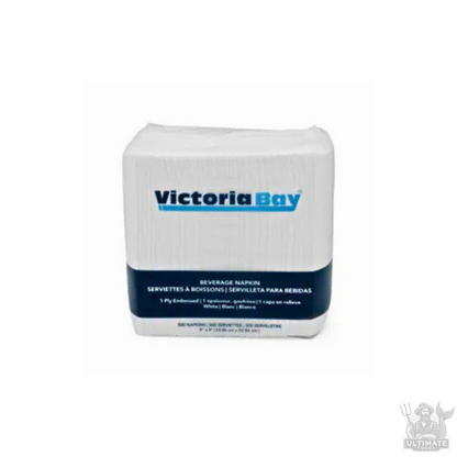 Victoria Bay 1 Ply Beverage Napkin, 500ct