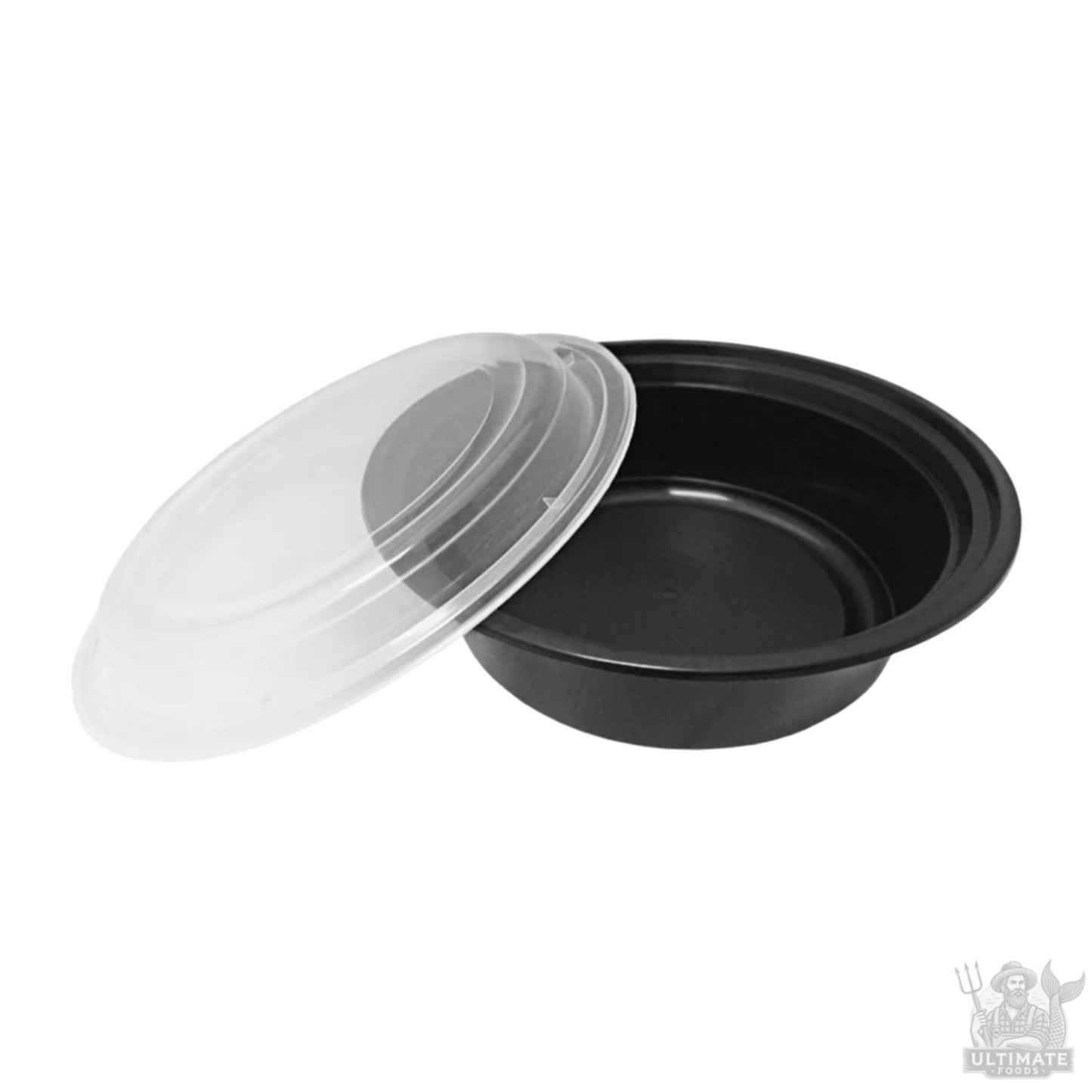 Plastic Containers Round with Lids, Choose Your Size