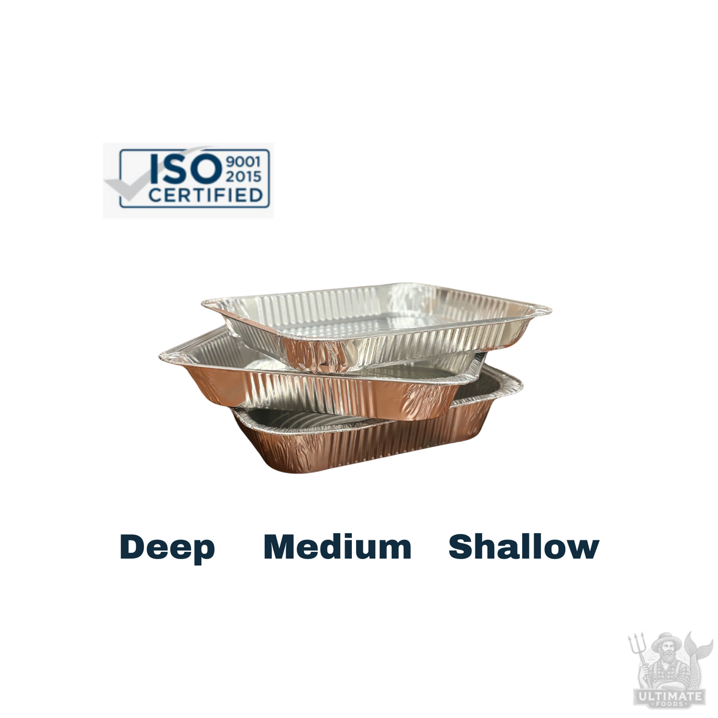 Steam Pans Aluminum Half Size w/ Lids, Choose Size