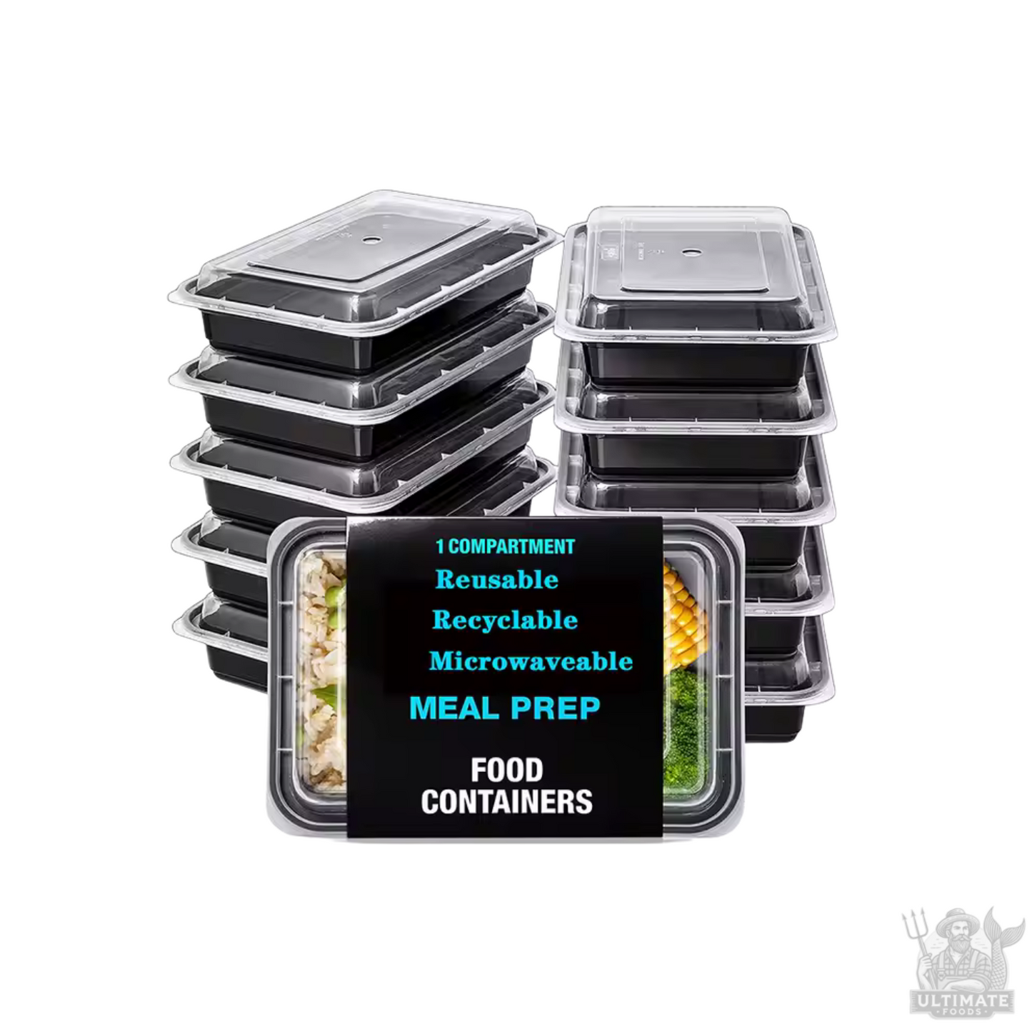 Plastic Combo Container Rectangular, 38oz