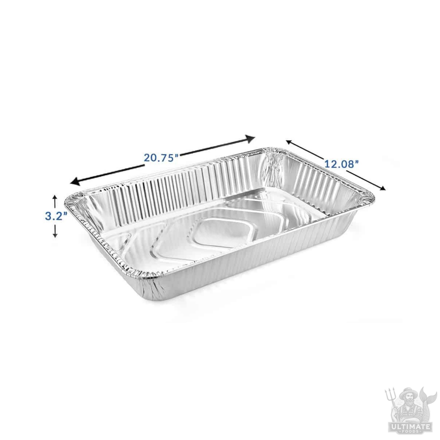 Steam Pans Aluminum Full Size w/ Lids, Choose Size