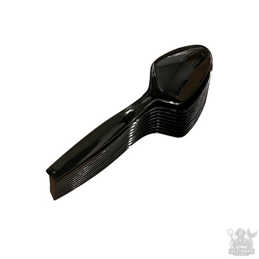 Plastic Serving Spoon Black, 9 inch