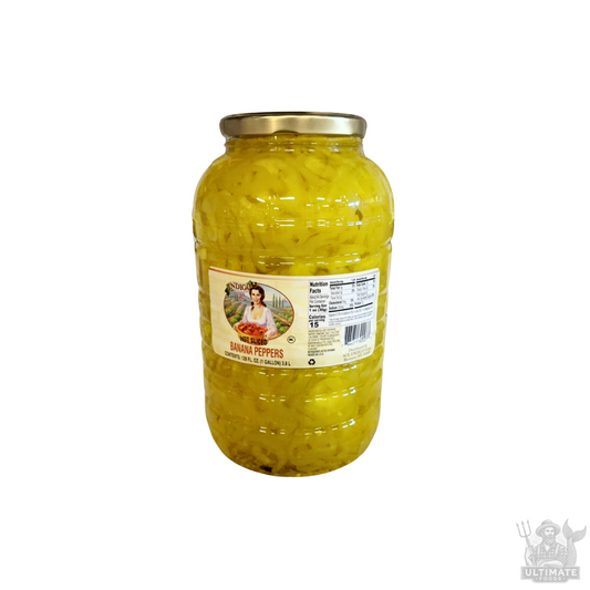 Indigo Hot Sliced Banana Peppers, 1 Gallon