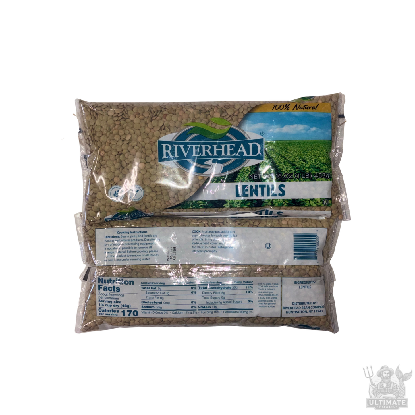 Riverhead 100% Natural Lentils, 1 Pound